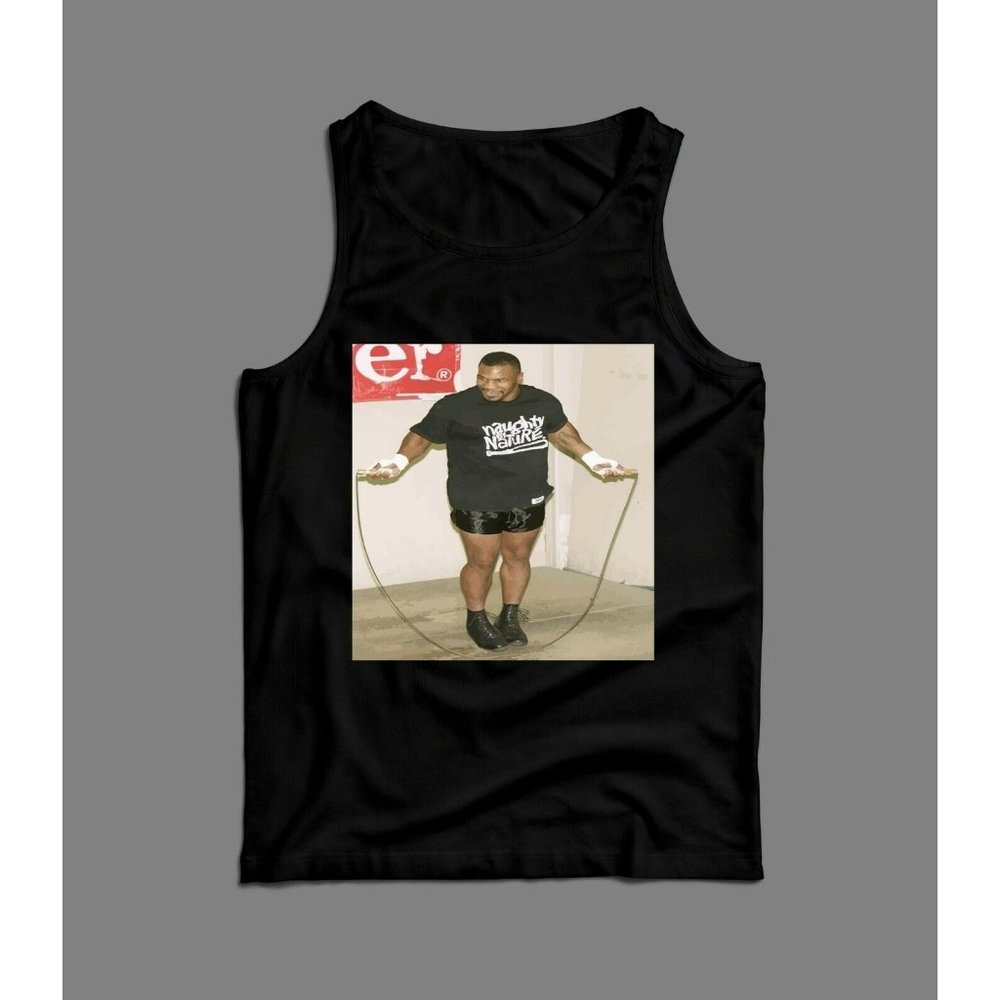 VINTAGE MIKE TYSON JUMP ROPING WORK OUT TANK TOP *